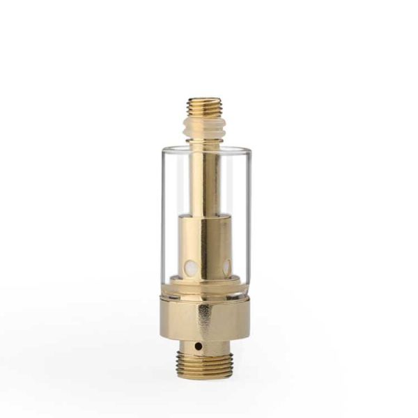 Empty Gold Vape Cartridge flat metal mouthpiece
