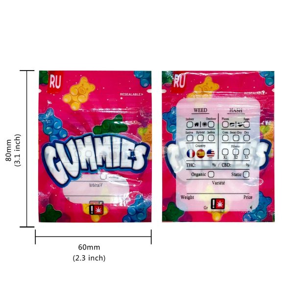 6*8cm Mylar bag Gelato Runty