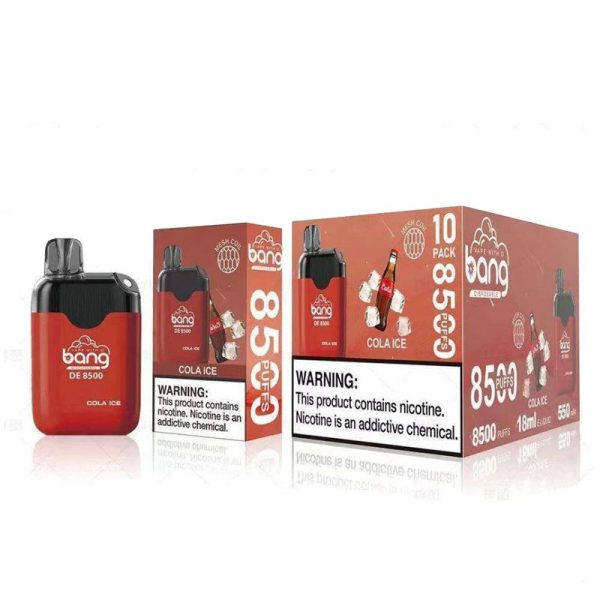 bang de 8500 puffs disposable vape cola-ice