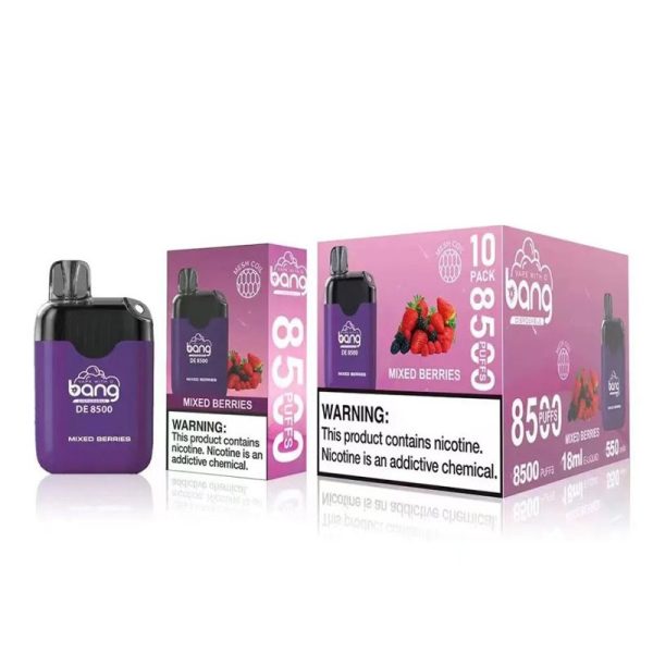 bang de 8500 puffs disposable vape mixed-berries