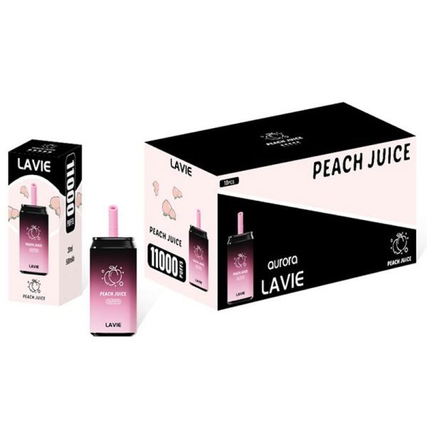 Lavie Aurora 11000 Puffs disposable vape aurora-peach-juice