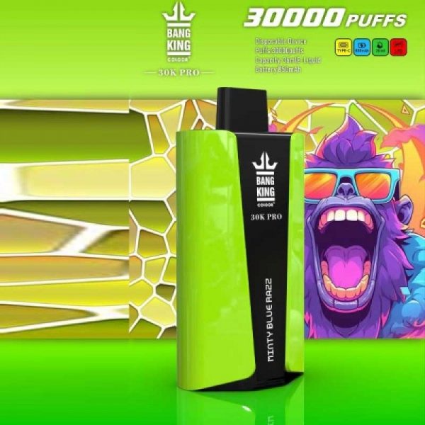 Bang King 30k Pro 30000 Puffs-minty-blue-razz