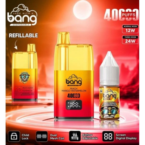 bang-vape-refillable-40000-puffs-peach-mango-watermelon