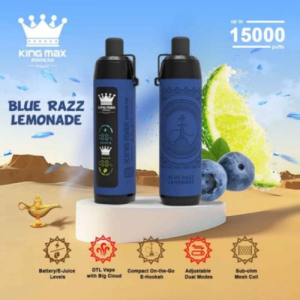 breze-kingmax-hookah-15000-puffs-blue-razz-lemonade