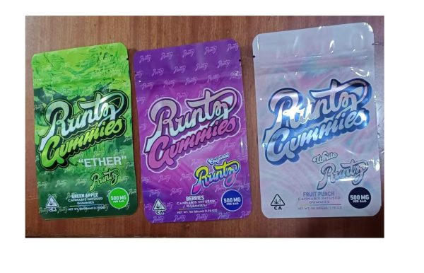 Runty Gummies THC die-cut Bags - Image 2