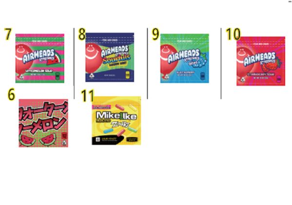 Airheads Xtremes Candy Mylar bags