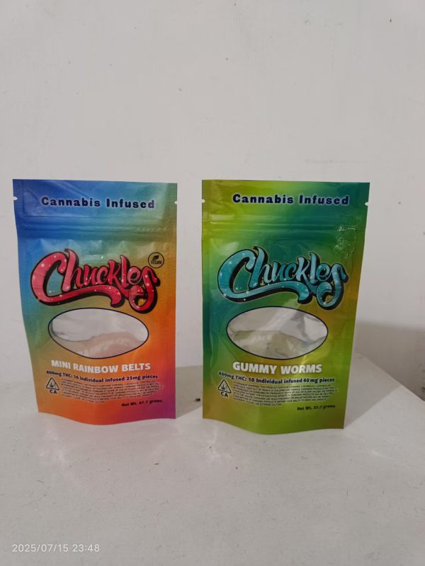 Chuckles Infused Edibles Mylar bags
