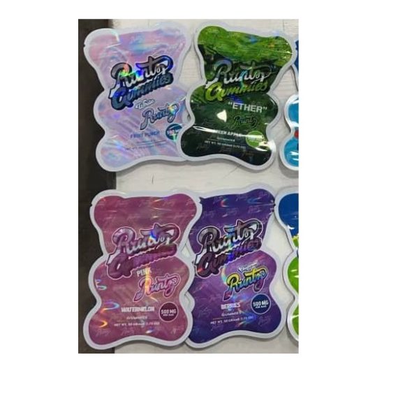Runty Gummies THC die-cut Bags